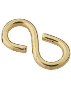 National 7/8 In. Brass Light Closed S Hook (3 Ct.)