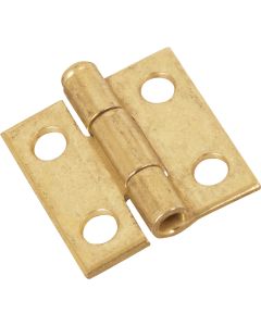 National 1 In. Brass Loose-Pin Narrow Hinge (2-Pack)
