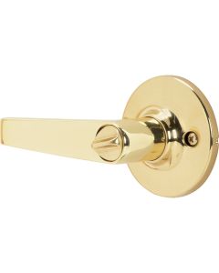 Steel Pro Polished Brass Straight Privacy Door Lever