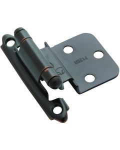 Amerock Functional Hardware 3/8 In. Oil Rubbed Bronze Self-Closing Face Mount Inset Hinge (10-Pack)