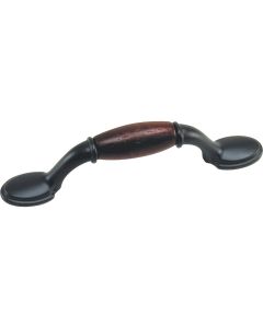 Laurey 3 In. Center-To-Center Oil Rubbed Bronze & Cherry First Family Cabinet Pull