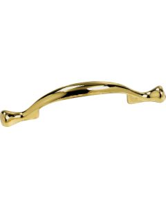Laurey Celebration 3 In. Center-To-Center Polished Brass Spoonfoot Cabinet Pull