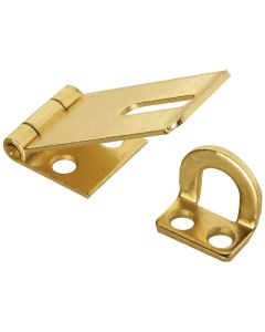 National 1-3/4 In. Brass Non-Swivel Safety Hasp