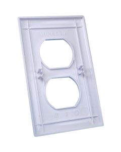 United States Hardware 1-Gang Duplex Outlet Wall Plate, White