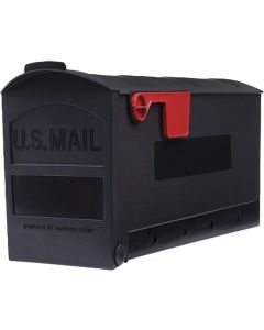 Gibraltar Patriot Black Plastic Medium Post Mount Mailbox
