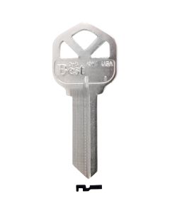 Do it Best Kwikset Nickel Plated House Key, KW1 / 1176 DIB (10-Pack)