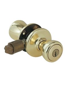 Kwikset Polished Brass Mobile Home Entry Lockset