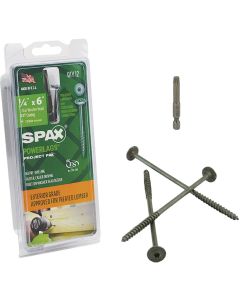 Spax PowerLags 1/4 In. x 6 In. Washer Head Exterior Structure Screw (12 Ct.)