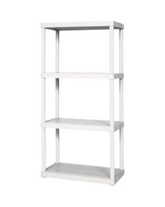 Gracious Living 4 Shelf Light Duty White Solid Unit