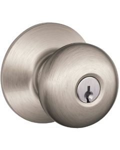 Schlage Plymouth Knob Satin Nickel Keyed Entry Lock