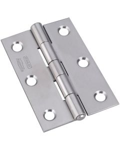 National 3 In. Stainless Steel Narrow Tight-Pin Hinge (2-Pack)