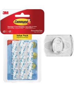 3M Command Decor Adhesive Clips (40-Count)