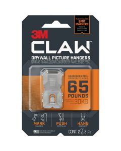 3M Claw 65 Lb. Drywall Picture Hanger with Temporary Spot Marker (2-Count)