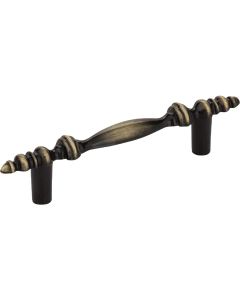 Elements Kingsport 4-3/8 In. Overall Length Brushed Antique Brass Baroque Cabinet Pull