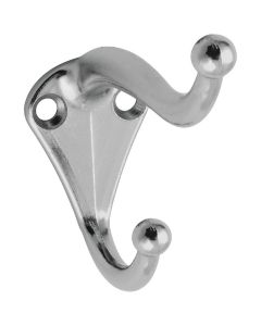 National Nickel Coat & Hat Wardrobe Hook, 2 per Card