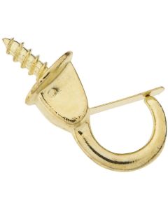 National 7/8 In. Safety Cup Hook with Spring Clip (2 Count)