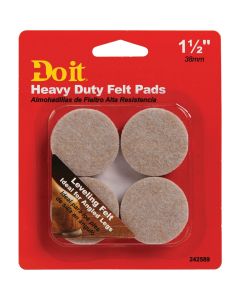 Do it Leveling 1-1/2 In. Dia x 9mm H Round Self Adhesive Furniture Glide, (4-Pack)