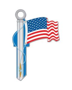 Lucky Line American Flag Design Decorative House Key, KW11