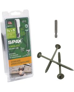 Spax PowerLags 5/16 In. x 5 In. Washer Head Exterior Structure Screw (12 Ct.)