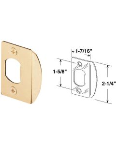 Defender Security Brass 1-3/4 In. Lip Strike Plate