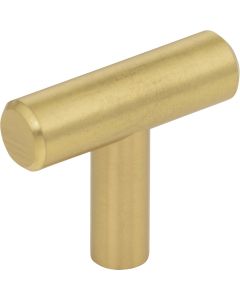 KasaWare 1-1/2 In. Overall Length Brushed Gold Cabinet T-Knob (10-Pack)