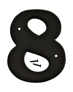 Hy-Ko 6 In. Black Gloss House Number Eight
