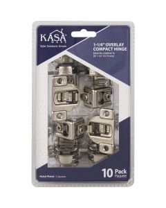 KasaWare 1-1/4 In. Overlay Compact Hinge (10-Pack)