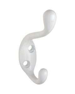 National Heavy-Duty White Wardrobe Hook