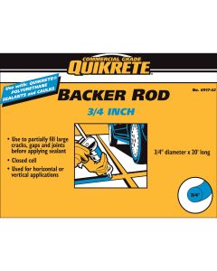 Quikrete 3/4 In. x 20 Ft. Gray Backer Rod