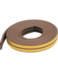 M-D Brown 17 Ft. 3/8 In. Extreme Temp Small Gap Rubber Weatherstrip, Brown