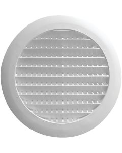 Builders Best 6 In. White Plastic Round Eave & Soffit Vent