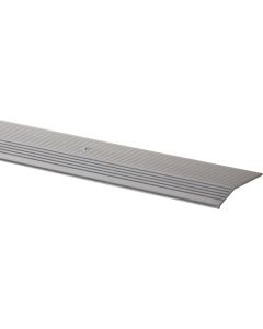 Do it Satin Silver Fluted 2 In. x 3 Ft. Aluminum Carpet Trim Bar, Extra Wide