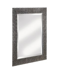 Erias Home Designs 25.5 In. W. x 35.5 In. H. Chromed Espresso Framed Wall Mirror