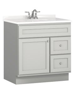 Bertch Northbrook 30 In. W x 34-1/2 In. H x 21 In. D Lighthouse Vanity Base without Top, 2 Door/2 Drawer