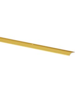 M-D Satin Brass Fluted 7/8 In. x 6 Ft. Aluminum Carpet Trim Bar