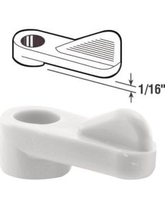 Prime-Line 1/16 In. White Swivel Plastic Screen Clips with Screws (12 Count)