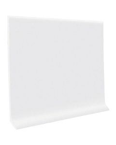 Roppe 4 In. x 4 Ft. Snow White Vinyl Dryback Wall Cove Base