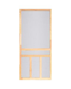 Screen Tight Creekside 30 In. W x 80 In. H x 1 In. Thick Natural Fingerjoint Wood T-Bar Screen Door