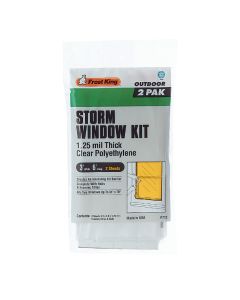 Frost King Outdoor 3 Ft. x 6 Ft. x 1. 25 Mil. Thick Storm Window Kit (2-Pack)
