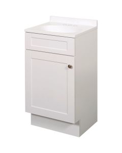 Zenith Zenna Home White 18 In. W x 35 In. H x 16 In. D Shaker Vanity with White Cultured Marble Top