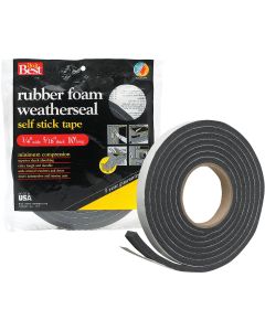 Do it Best 3/4" W x 5/16" T x 10' L Black Foam Weatherstrip Tape