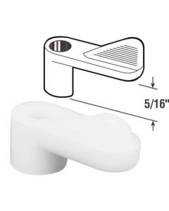 Prime-Line 5/16 In. White Swivel Plastic Screen Clips with Screws (12 Count)