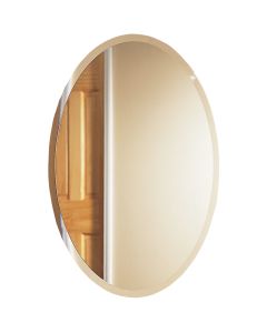 Zenith Frameless Beveled 21 In. W x 31 In. H x 4 In. D Single Mirror Surface Mount Oval Medicine Cabinet