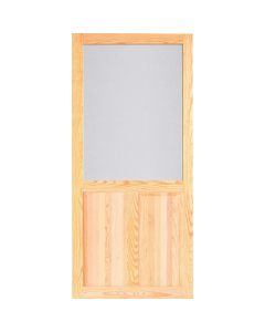Screen Tight Pioneer 32 In. W x 80 In. H x 1 In. Thick Natural Wood Screen Door