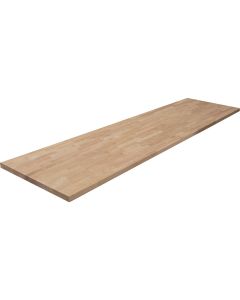 VT Industries CenterPointe 25 In. x 98 In. x 1.5 In. Unfinished Hevea Wood Butcher Block Countertop