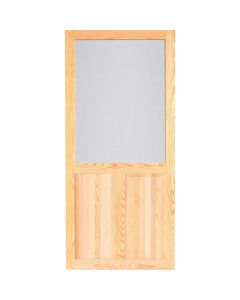 Screen Tight Pioneer 36 In. W x 80 In. H x 1 In. Thick Natural Wood Screen Door