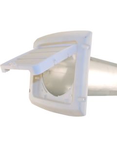 Dundas Jafine EzAccess 4 In. White Plastic Dryer Vent Hood