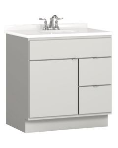 Bertch Riverside 30 In. W x 34-1/2 In. H x 21 In. D Lighthouse Vanity Base without Top, 2 Door/2 Drawer