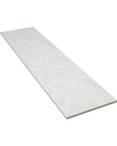 VT Industries Stretta 8 Ft. Laminate White Marble Countertop