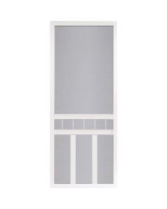 Screen Tight Waccamaw 32 In. W x 80 In. H x 1 In. Thick White Vinyl Screen Door